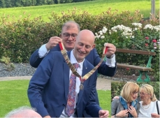Le président du RC Jean-Louis Foulon avec la Gouverneure du district lors de sa visite du 06 Juillet 2023
